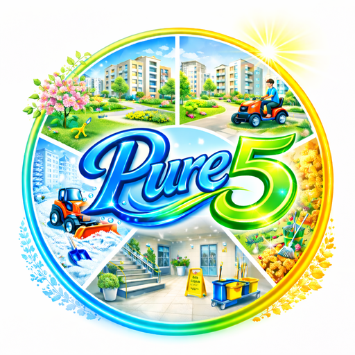 Pure5 round service badge showing the scope of services